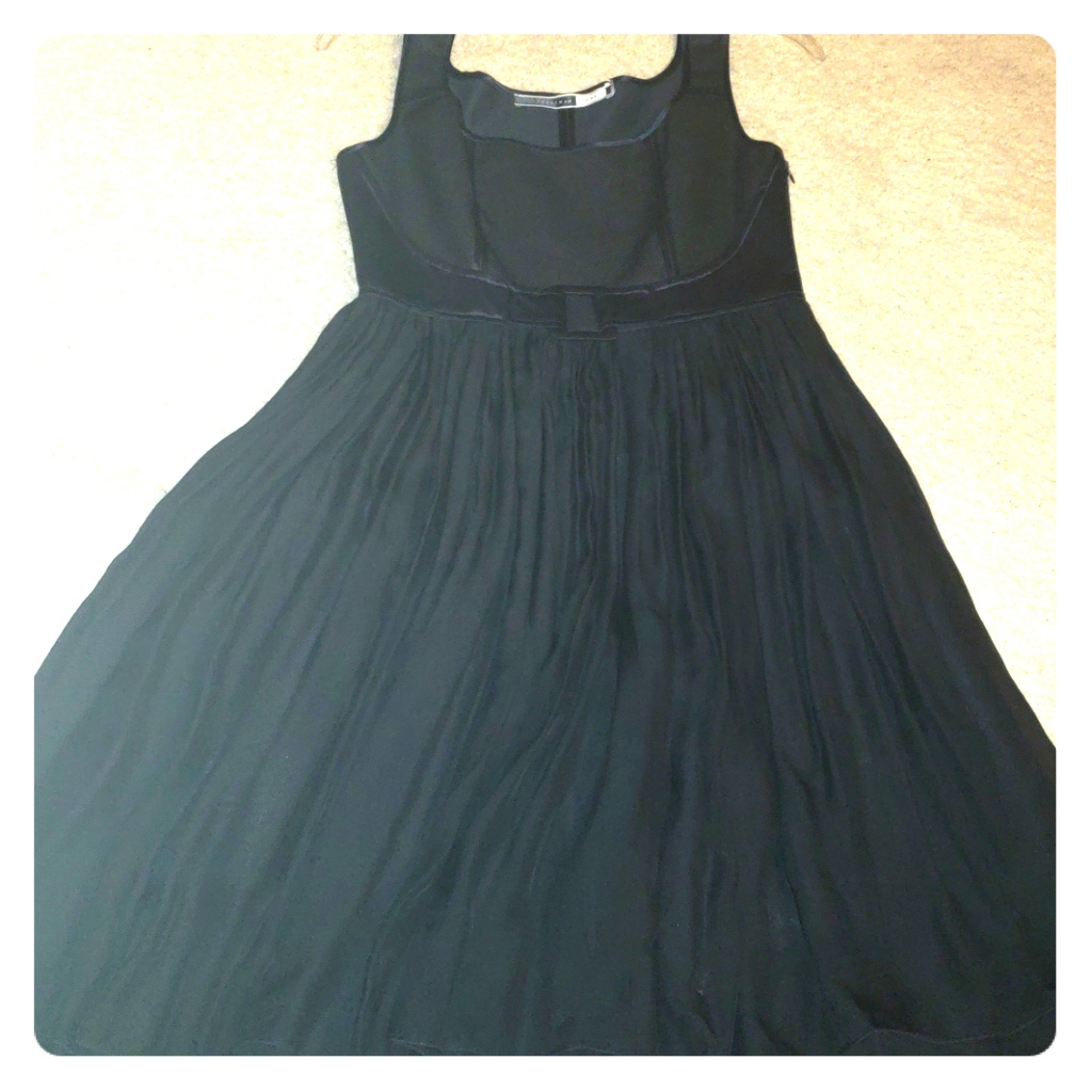 Sportmax Code Real Silk Sexy Structured Corset Like Bustier Fit Black Dress Euc